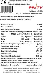 EEK A: Wasserführender Kaminofen  WD W24 D, Creme - 24,3 Kw Schwarz