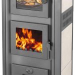 Kaminofen Mit Backfach Weiß Holzofen 12,1 Kw Kamin Ambasador Ofen Dauerbrandofen Werkstattofen Schwedenofen Hüttenofen Heizofen