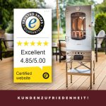 KAISER COMPANY '50' Hochwertiger Räucherofen/Räucherschrank Aus Edelstahl - Holzbefeuerung I Tragbarer Smoker 80 Cm I Perfekt Zum Räuchern I Passen Bis Zu 10Kg Fleisch I Mit Zubehör I NICHTROSTEND