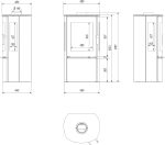 KRATKI Falcon View Kaminofen, Holzkamin Mit Lufteinlass, Bimschv 2 Konform, 10 Kw Kaminofen, Thermischer Wirkungsgrad 82%, Staubauslass 150 Mm, Energieklasse A