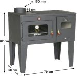 Kaminofen Mit Backfach Und Herdplatte Alegra 93933 6 Kw Kamin Mehrfachbelegung Holzofen Ofen Holz Holzherd Küchenhexe Kochplatte Küchenofen