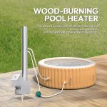ECOPOOLTECH Wärmepumpe Poolheizung Holz, Holzbefeuerte Wärmepumpe, Ideal Für Freien Kleine Schwimmbäder Und Whirlpools, Kontinuierliche Holzbefeuerte Heizung