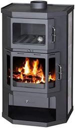 Kaminofen Mit Backfach+Herdplatte Victoria Taro F Schwarz – 9,51 Kw