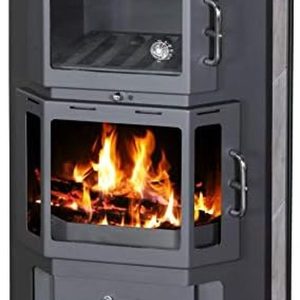 Kaminofen Mit Backfach+Herdplatte Victoria Taro F Schwarz – 9,51 Kw