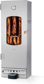 KAISER COMPANY '100' Hochwertiger Elektrischer Räucherofen/Räucherschrank Aus Edelstahl I Tragbarer Smoker 110 Cm I Passen Bis Zu 15Kg Fleisch I 2000W I Mit Zubehör I NICHTROSTEND
