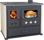 Kaminofen Mit Backfach Und Herdplatte Practik Lux Holzofen 9,5 Kw Kamin Ofen Dauerbrandofen Werkstattofen Schwedenofen Hüttenofen Heizofen