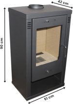Kaminofen Holzofen BALKAN ENERGY Modell Talon 7Kw Holzofen Mit Holzfach Nische