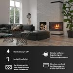 KRATKI Kamineinsatz Simple – 8 Kw Eck-Kamin Mit Seitlicher Verglasung, Türanschlag Links/Rechts, Holzofen, Energieeffizienzklasse a - 70,1 X 60 X 36 Cm