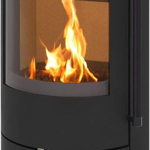 H&M Germany Kaminofen EVO 2.1 Stahl Schwarz Ofen Heizofen Holzofen Kamin 7Kw