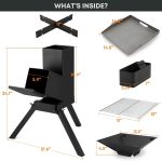 3-In-1-Raketenöfen Mit Grillrost, Grillrost Und Topf-Kochständer, Robuste Holzöfen Zum Kochen, Camping-Holzofen-Set Für Off-Grid-Versorgung, Outdoor-Grillveranstaltung