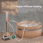 ECOPOOLTECH Wärmepumpe Poolheizung Holz, Holzbefeuerte Wärmepumpe, Ideal Für Freien Kleine Schwimmbäder Und Whirlpools, Kontinuierliche Holzbefeuerte Heizung