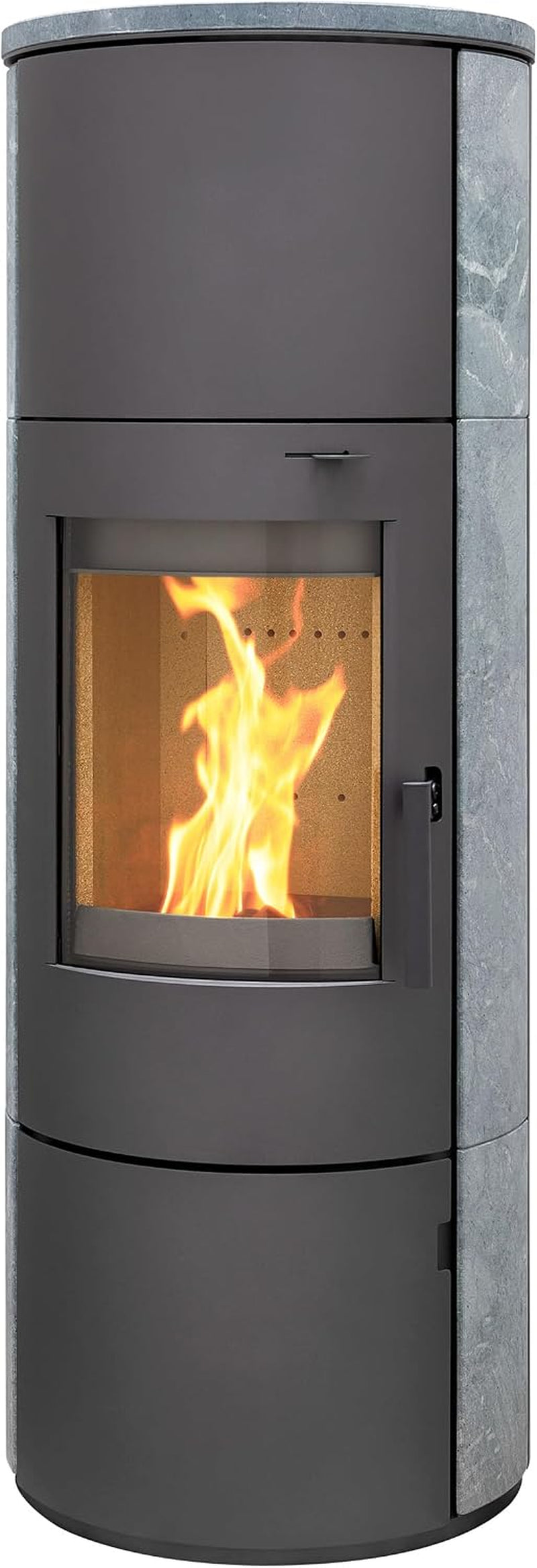 ff8866877af43781b9f0cd23f7230d63 Kaminofen München XL Stahl Gussgrau Speckstein 7Kw Speicherofen Steinverkleidung Holzofen Dauerbrand Geeignet Schwedenofen